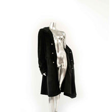 Load image into Gallery viewer, black velvet hoodie coat suit jacket on form over white background