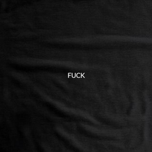 Load image into Gallery viewer, front view black t-shirt white print