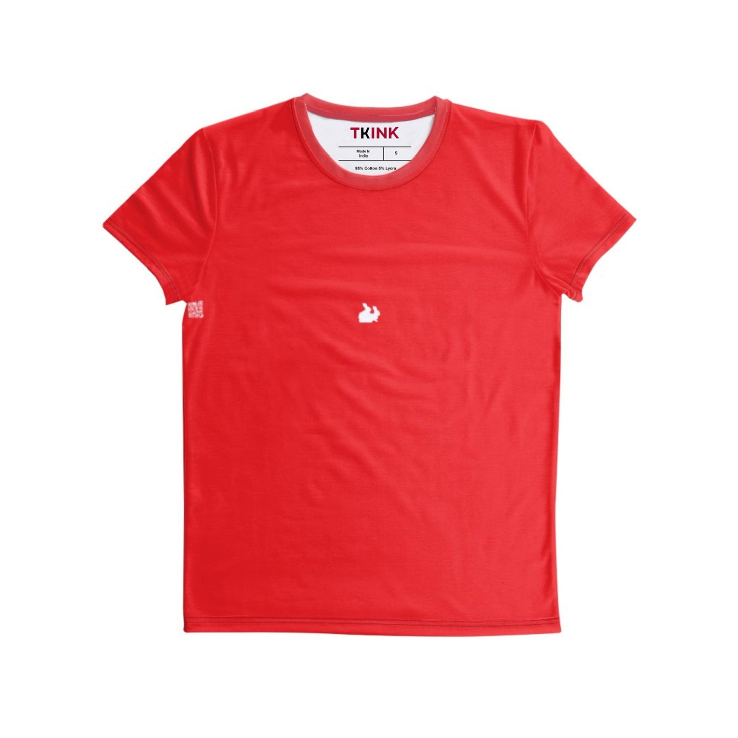 red t-shirt white rabbits illustration