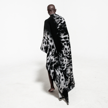 Load image into Gallery viewer, back view model in safety pin cape over white background