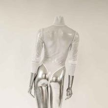 Load image into Gallery viewer, tkink white sheer mesh bodysuit