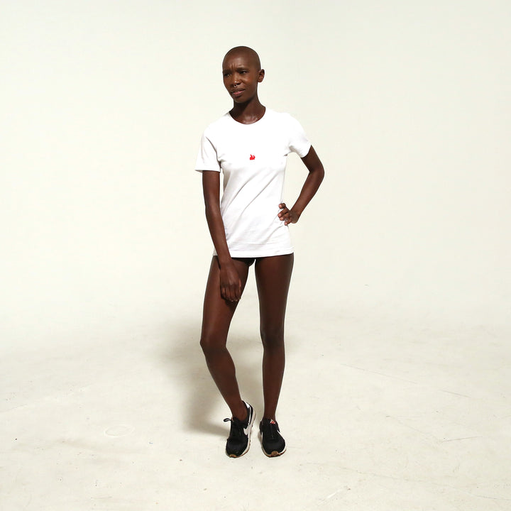 White Tee / Red Bunny