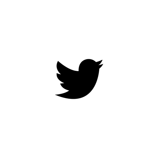 black twitter logo over white background