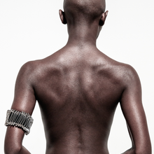 Load image into Gallery viewer, back view model safety pin arm band over white background
