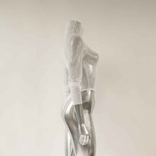 Load image into Gallery viewer, tkink white sheer mesh bodysuit
