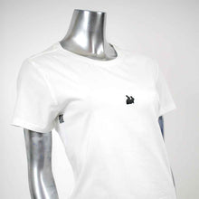 Load image into Gallery viewer, white t-shirt black rabbits illustration over white background
