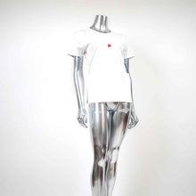 Load image into Gallery viewer, white t-shirt red rabbits illustration over white background
