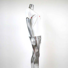 Load image into Gallery viewer, white t-shirt red rabbits illustration over white background
